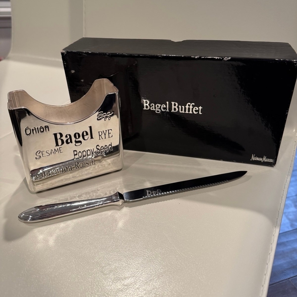 Neiman Marcus Bagel Buffet Set - Silverplate